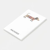 ダシュントパーソナライズされたソーセージ犬の後備点 ポストイット (アングル)