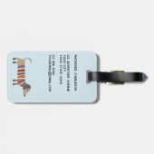 ダシュントパーソナライズされたソーセージ犬荷札 ラゲッジタグ (裏面横)