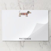 ダシュントパーソナライズされたソーセージ犬 ペーパーパッド (折り畳み)