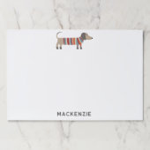 ダシュントパーソナライズされたソーセージ犬 ペーパーパッド (正面)