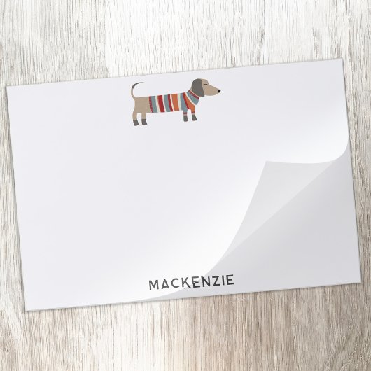 ダシュントパーソナライズされたソーセージ犬 ペーパーパッド