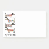 ダシュントパーソナライズされたソーセージ犬 ポストイット (正面)