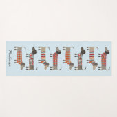 ダシュントパーソナライズされたソーセージ犬 ヨガマット (正面(横))