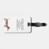 ダシュントパーソナライズされたソーセージ犬 ラゲッジタグ (裏面横)