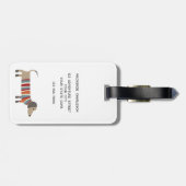 ダシュントパーソナライズされたソーセージ犬 ラゲッジタグ (裏面横)