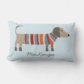 ダシュントパーソナライズされたソーセージ犬 ランバークッション (正面)