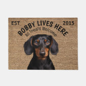 ダシュントパーソナライズされたペット ドアマット (正面)