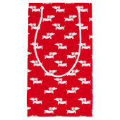 ダシュントパーティーウィーナードッグ抱き枕 スモールペーパーバッグ (正面)