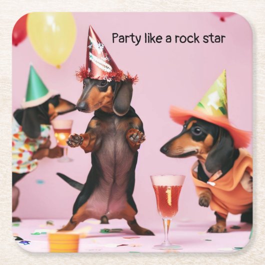 ダシュントパーティー飲み物用コースター スクエアペーパーコースター