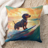 ダシュントビーチサーフィン絵画ズ クッション (ブランケット)