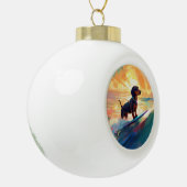 ダシュントビーチサーフィン絵画ズ セラミックボールオーナメント (左)