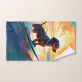 ダシュントビーチサーフィン絵画ズ バスタオルセット (ハンドタオル)