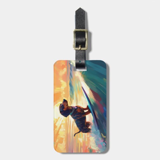 ダシュントビーチサーフィン絵画ズ ラゲッジタグ (正面縦)
