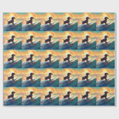 ダシュントビーチサーフィン絵画ズ ラッピングペーパー (フラット)