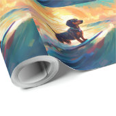 ダシュントビーチサーフィン絵画ズ ラッピングペーパー (ロールコーナー)