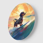 ダシュントビーチサーフィン絵画ズ ラージ壁時計 (傾斜)