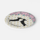 ダシュントフローラハート婚約紙プレート ペーパープレート (アングル)