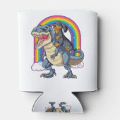 ダシュント乗馬恐竜Tレックス男性へシャツ 缶クーラー (裏面)