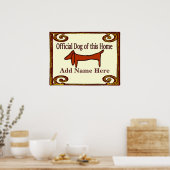 ダシュント公用犬サイン ポスター (キッチン)