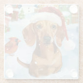 ダシュント冬ワンダーランドクリスマスジョイ ガラスコースター (裏面)