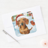 ダシュント冬ワンダーランドクリスマスジョイ スクエアシール (封筒)