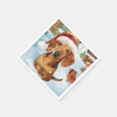 ダシュント冬ワンダーランドクリスマスジョイ スタンダードカクテルナプキン (角)