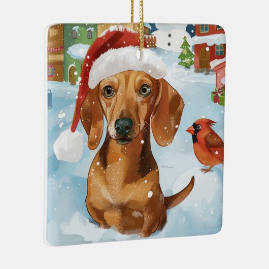 ダシュント冬ワンダーランドクリスマスジョイ セラミックオーナメント (右)