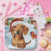 ダシュント冬ワンダーランドクリスマスジョイ ペーパープレート (パーティー)