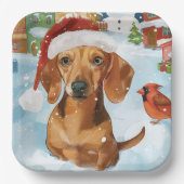 ダシュント冬ワンダーランドクリスマスジョイ ペーパープレート (正面)