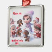ダシュント冬季家族 メタルオーナメント (左)