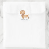 ダシュント子犬のスマイル、こんにちは考え、あなたの ラウンドシール (バッグ)