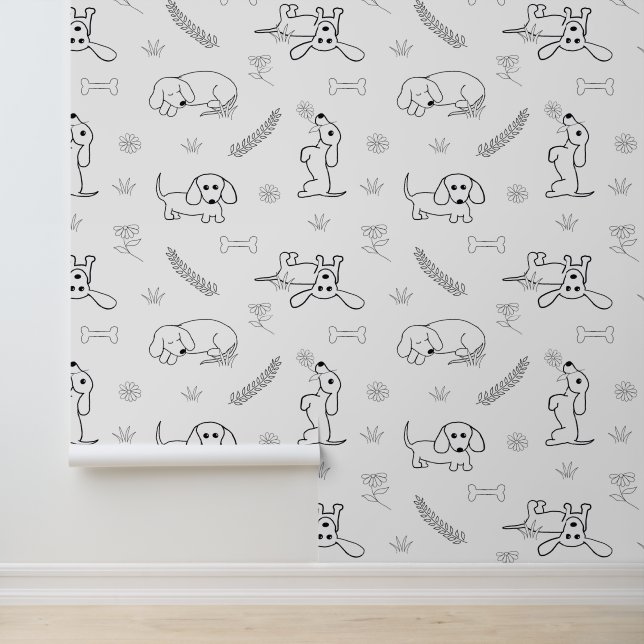 ダシュント子犬ペットの手描き着色 壁紙 (アプリケーション)