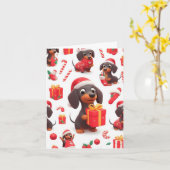 ダシュント家族クリスマスグリーティングカード カード (黄色い花)