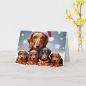 ダシュント家族クリスマスグリーティングカード カード (黄色い花)