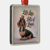 ダシュント小さな脚たくさんの愛 メタルオーナメント (右)