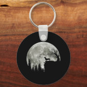 ダシュント山の月明かりのハロウィーンに立つ キーホルダー (正面)