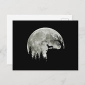 ダシュント山の月明かりのハロウィーンに立つ ポストカード (正面/裏面)