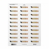 ダシュント差出人住所ラベル ラベル (フルシート)