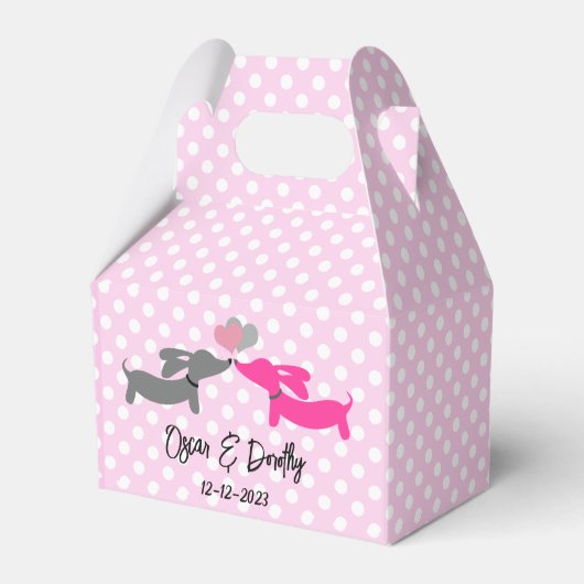 ダシュント愛の結婚キスのパーソナライズ フェイバーボックス (正面サイド)