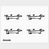 ダシュント愛ステッカー 楕円形シール (シート)