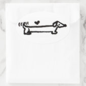 ダシュント愛ステッカー 楕円形シール (バッグ)