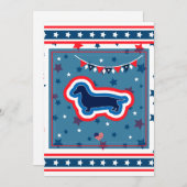 ダシュント愛国赤白と青7月4日 シーズンカード (正面/裏面)