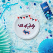 ダシュント愛国赤白と7月4日 ペーパープレート (パーティー)