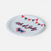 ダシュント愛国赤白と7月4日 ペーパープレート (アングル)