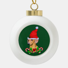 ダシュント愛好家のクリスマス セラミックボールオーナメント