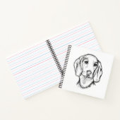 ダシュント手描きスケッチ白黒子犬 ノートブック (内部)