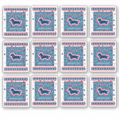 ダシュント星7月4日は赤と青 シール (正面)