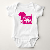 ダシュント最高の人間パーソナライズされた ベビーボディスーツ (正面)