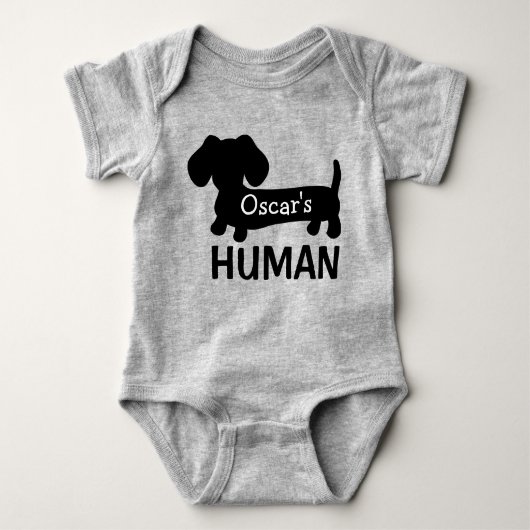 ダシュント最高の人間パーソナライズされた ベビーボディスーツ (正面)