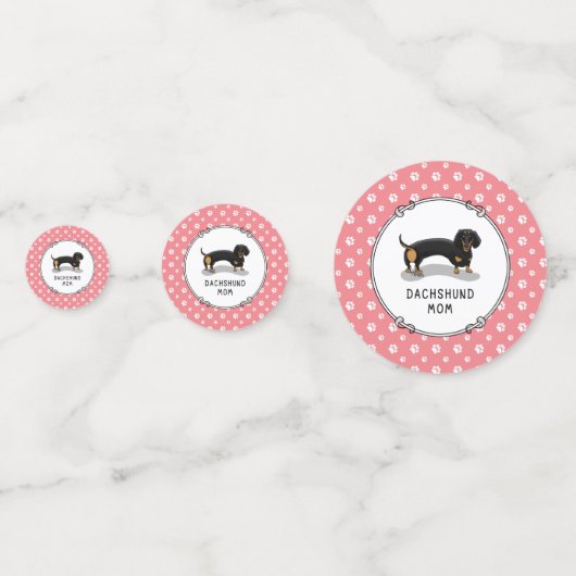 ダシュント母(Sブラック&タン)かわいい犬の母 コンフェッティ (裏面)